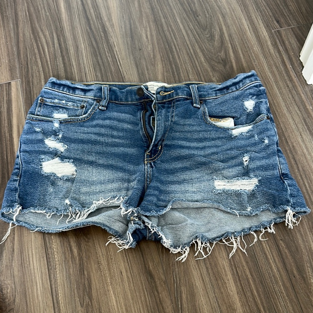 Abercrombie & Fitch Distressed Denim Shorts